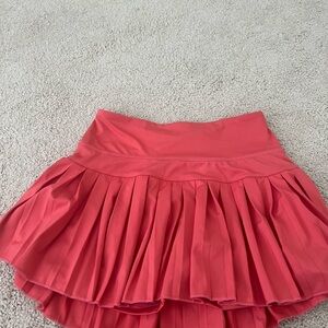 Chic Coral Skater Skirt